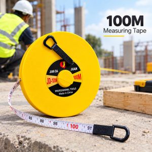 100M/330FT Measuring Tape Reel, Long Distance Measuring Tape, Land Measuring Tape, Surveyor Tape, Surveying Tape  – Long Distance Land Measuring Tape, Surveyor Tape Rule with Winding Handle, Construction, Building & Engineering Tool