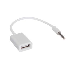 3.5mm Male Car AUX Audio Jack To USB 2.0 Female Adapter
