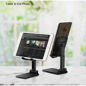 Phone Desktop Stand Folding Lifting Tablet, Cell Phone Stand Black
