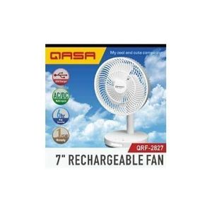 Qasa 7 Inches Rechargeable Table Fan