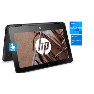 Hp  ProBook 11 X360- TOUCH- 128GB SSD/4GB RAM-Intel CELERON QUAD CORE WIN10 Pro +Mouse &USB Light