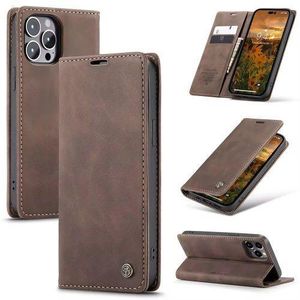 Full leather flip cover phone case with wallet holder for iPhone 14 Pro max