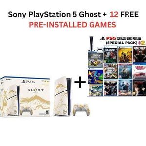 Sony PlayStation 5 PS5 Ghost of Yōtei Gold Limited Edition Bundle Slim Console- 1TB With Latest 12 Free Pre-Installed Games + 24Months