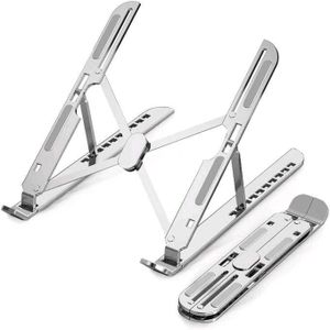 Adjustable Foldable Aluminum Laptop Stand Portable Cooling Riser Holder for Notebook Computer Non-Slip Bracket