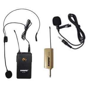 Shure UHF Rechargeable Wireless Lapel Tie-Clip Mic System/Head Mic