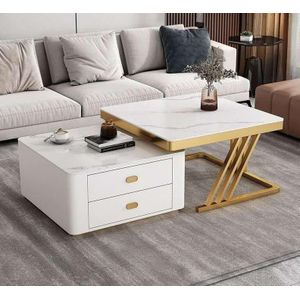 Real Marble Twin Center table with double drawer