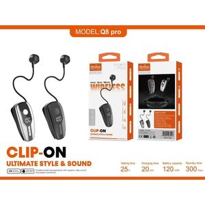 Q8 Pro Original Fashion Busines Clip Wireless Bluetooth Headphones KTR-Q8 Pro