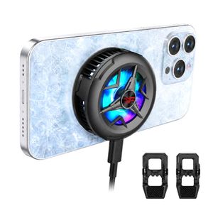 FOOMEE Gaming Phone Cooler With Magnetic Semiconductor Portable RGB Light Radiator Cooling Fan