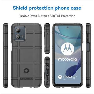 Rugged Shield Back Case For Moto G53 5g - Black