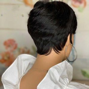 Hair Wig Natural Short Pixie Hair - Natural Colour