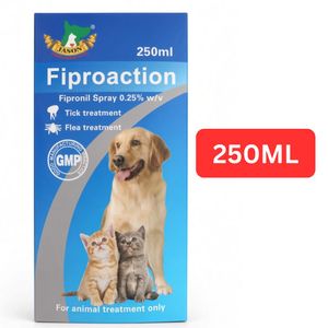Fiproaction Fipronil Spray for Dogs & Cats – Tick, Flea & Lice Treatment and Prevention - 250ml
