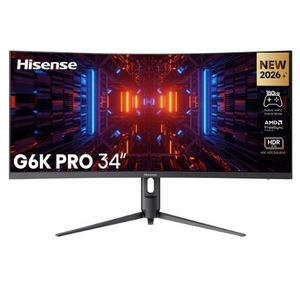 Hisense 34'' Gaming Monitor 1000R Curved, 180Hz, 1ms, 90% DCIP3, FreeSync Premium, DisplayHDR 400
