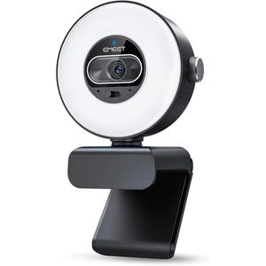 EMEET SmartCam S600L 4K Streaming Webcam, Built-in RGB Ring Light, PDAF Autofocus, 60FPS, Privacy Cover