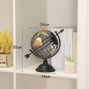 Luxury Modern Metal Globe Ornament – Elegant Table & Shelf Home Decor
