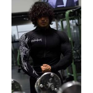 Shredded graphic compression shirt