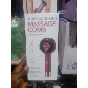 Magnetic Oil Dispensing Massage Comb with Red Light Therapy (XC-901)