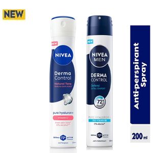 NIVEA His & Hers Spray DERMA Pack - Defend Spray - 200ml, Natural Tone Spray - 200ml