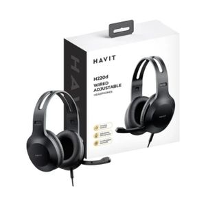 Havit H220d Wired, 3.5mm,HiFi Headphone with mic