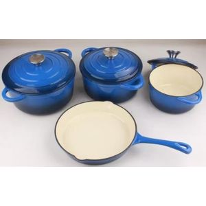 4pcs Cast Iron Enamel Pot, Pot Dutch Oven Pot Gas Induction