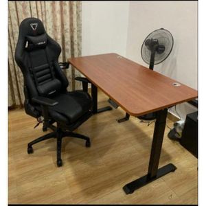Modern Adjustable Computer Desk  & Executive Gaming Chair with Footrest 