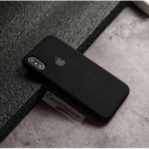 iPhone Xs Max Silicone Phone Case & Pouch With Camera Protection - Scratch Resistance, Shockproof Protective Case - ( Black )