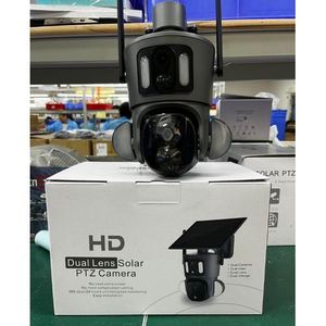 Solar Powered Dual Lens Cctv 4G Simcard Auto Tracking Camera