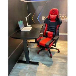 Modern Adjustable Computer Desk(1.4Mtr) & Executive Gaming Chair with Footrest