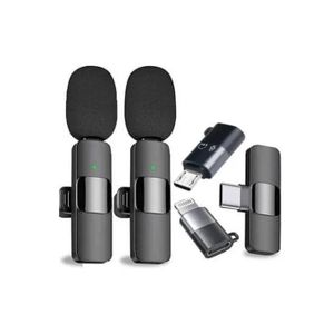 K9 Lavalier K9 TypeC+iphone+Micro Android Wireless Microphone-Dual