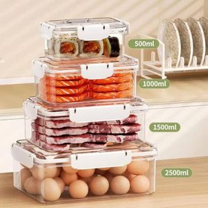 4-in-1 clear plastic airtight food storage containers 