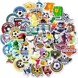 50Pcs Soccer Vinyl Stickers, Waterproof Decals for Water Bottle Laptop, Party Favors Gifts for Kids