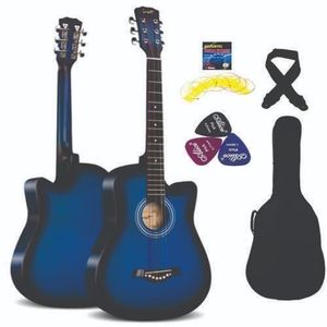 Stratford Acoustic Box Guitar With Adjustable Truss Rod And Accessories 38 inches - Blueburst