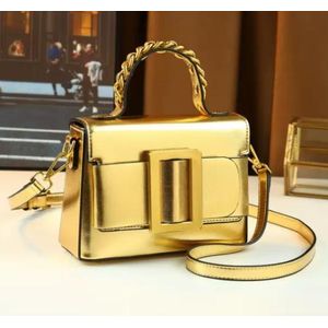 Buckle Belt Lovely Ladies Handbag- Gold 