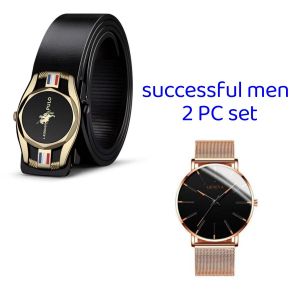 Coolfamily men's work set a belt and a watch for working men gift man present for holiday successful men items