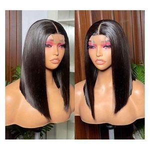 Synthetic wig Cheap wig Awoof Silky Straight 12" Hair With Closure Blend Wig