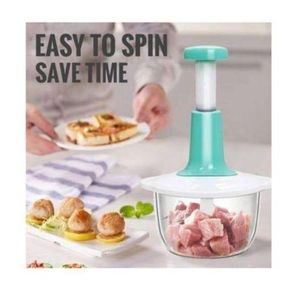 Manual Food Processor Vegetable Chopper Meat Grinder, Portable Hand Pull String Garlic Mincer Onion Cutter for Veggies, Ginger, Fruits, Nuts, Herbs (white)