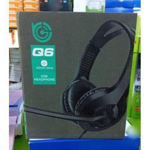 TUCCI Q6 Wired USB Headset / Stereo Sound & Deep Bass / Noise-Reducing Mic / For PC & Laptop