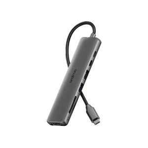 Oraimo PowerTrans 7-in-1 USB-C Hub Docking Station – 4K HDMI, 100W PD Fast Charging, USB 3.2, SD/TF Card Reader, Type-C Adapter for Windows, MacBook & Laptop