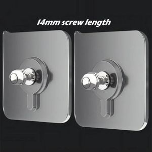 Heavy-Duty 14mm Screw-Type Adhesive Hook – Wall Mount Utility Hook - Drill free