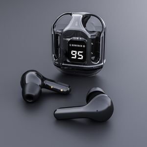 Bluetooth headphones with transparent digital display, wireless Bluetooth headphones, noise-cancelling, and stereo sound for sports and games