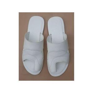 Men's Designed Palm Slippers - White