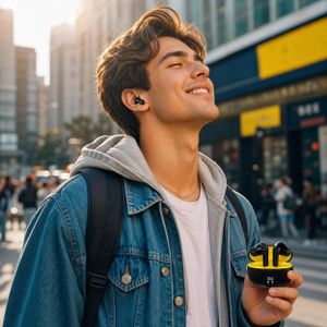 S27 In-Ear Wireless Earbuds Gaming Bluetooth 5.4 Headphones, Sports TWS Earphones with LED Power Display, Deep Bass Touch Control Headset for iPhone Android Phone