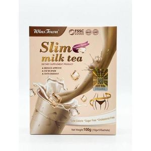 Wins Town Slim Milk Tea – 100g (10 Sachets) – Fat Burner & Antioxidant Formula