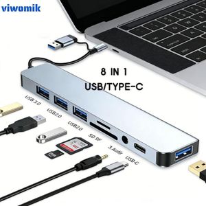 viwomik 8-in-1 USB Type C Hub Multi Port Adapter Splitter Dock Station with USB 3.0