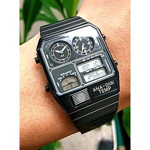 Top Black Luxury And Unique Wrist watch 001 + Bracelet 4 Guys