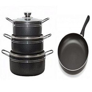 3 Sets High-Quality Non-Stick Cooking Pot With Fry Pan