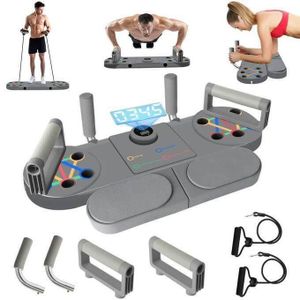 Multi-Functional Push Up Board & Plank Trainer With Digital Counter & Bands