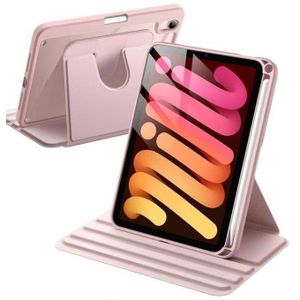 Leather flip case for iPad a17 pro/ iPad mini 6/ iPad mini 7 (8.3 inch) - pink