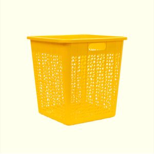 Sacvin 18L Yellow Square Waste Basket