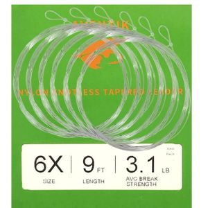 Aventik Fly Fishing Tapered Leader Fly Line Pre-Tied Loop Tapered