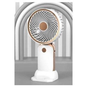 Handheld Mini Rechargeable Fan With Strong Wind Power-White